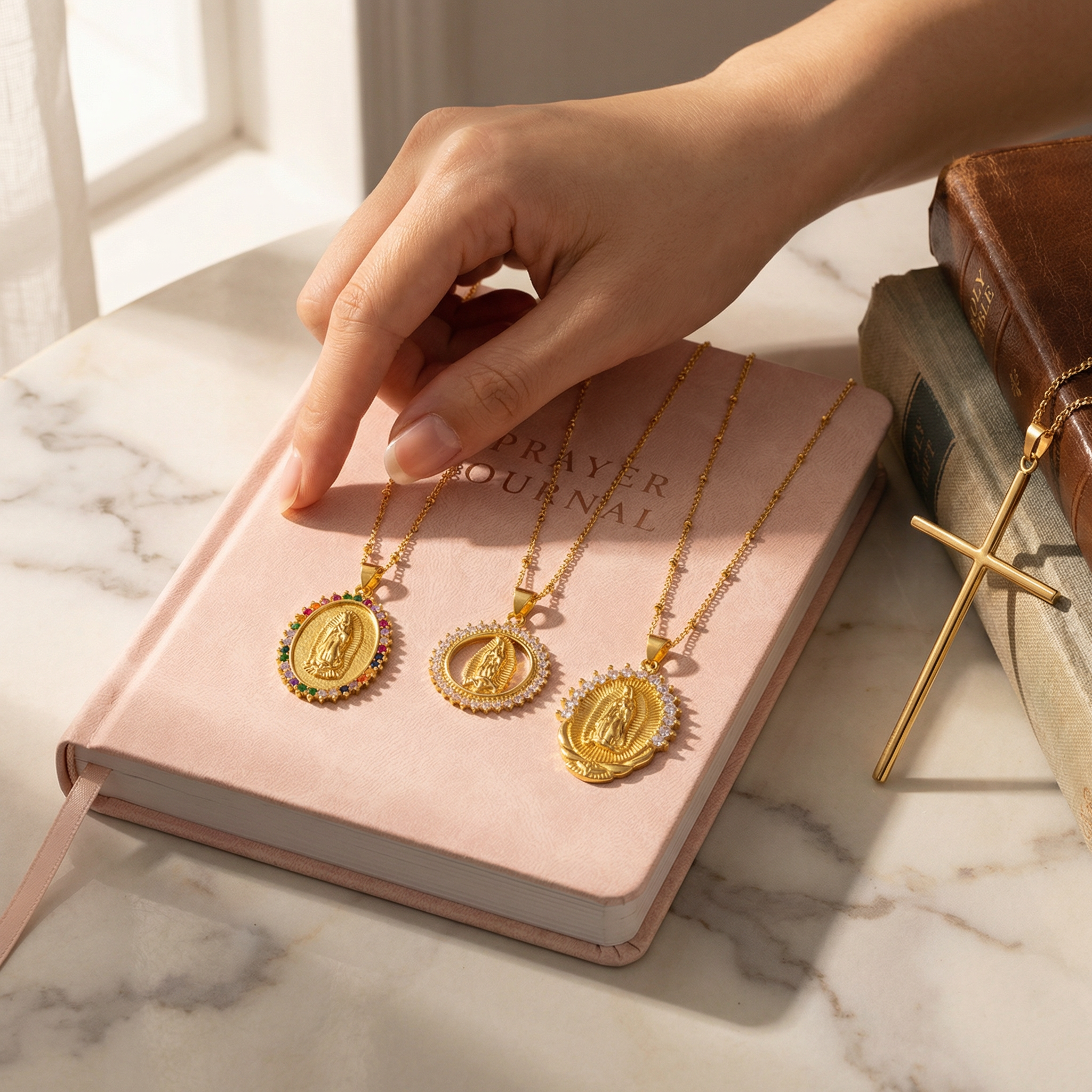 "Our Lady of Grace" Virgin Mary Necklace