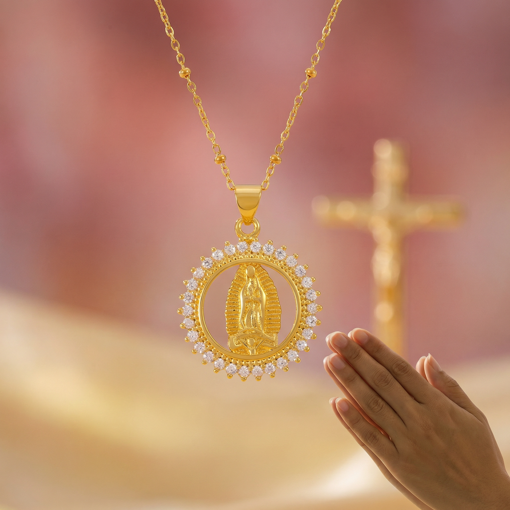 "Our Lady of Grace" Virgin Mary Necklace