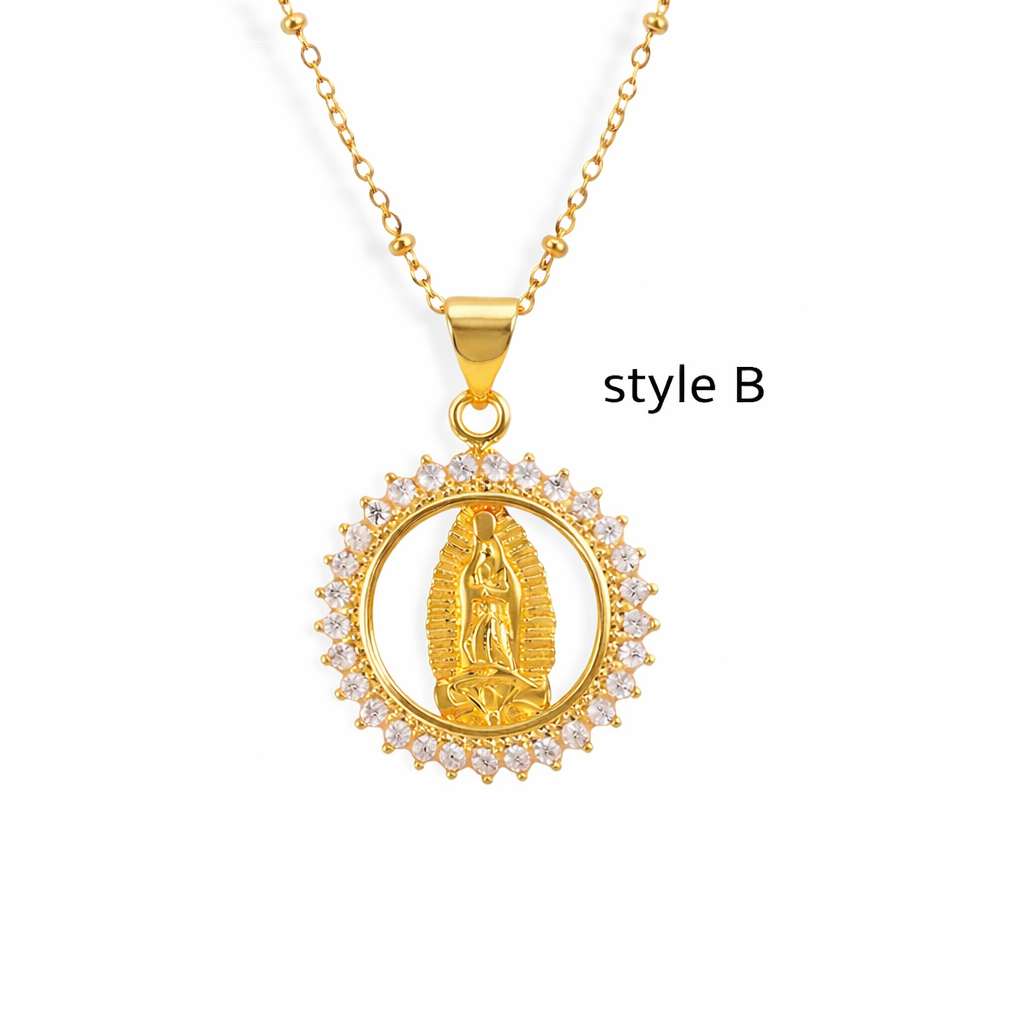 "Our Lady of Grace" Virgin Mary Necklace