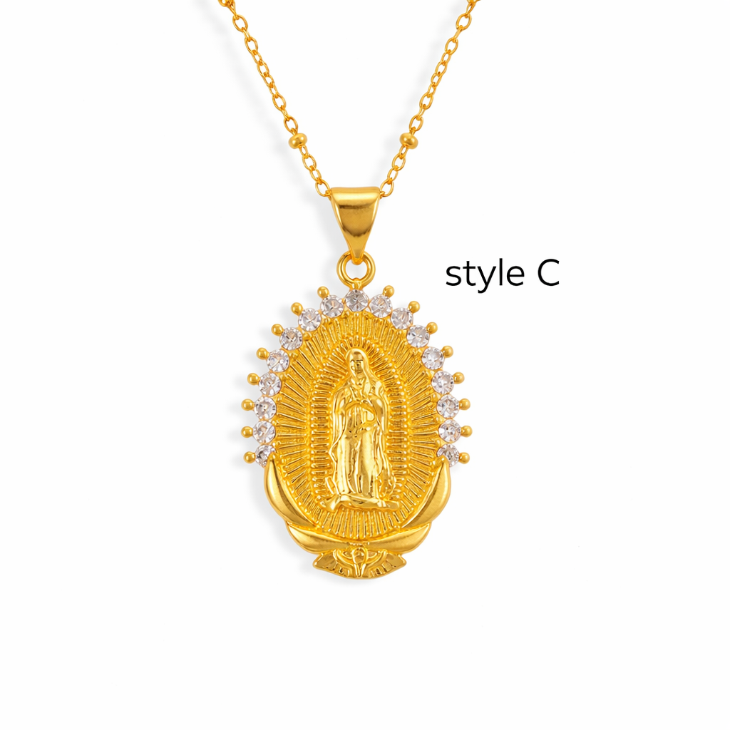 "Our Lady of Grace" Virgin Mary Necklace