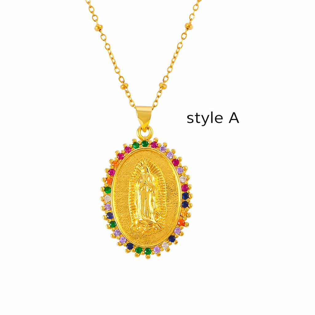 "Our Lady of Grace" Virgin Mary Necklace